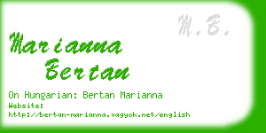 marianna bertan business card